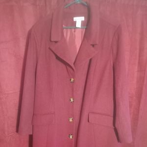 Beautiful reddish 63% wool Jessica London coat and very good condition size 18p